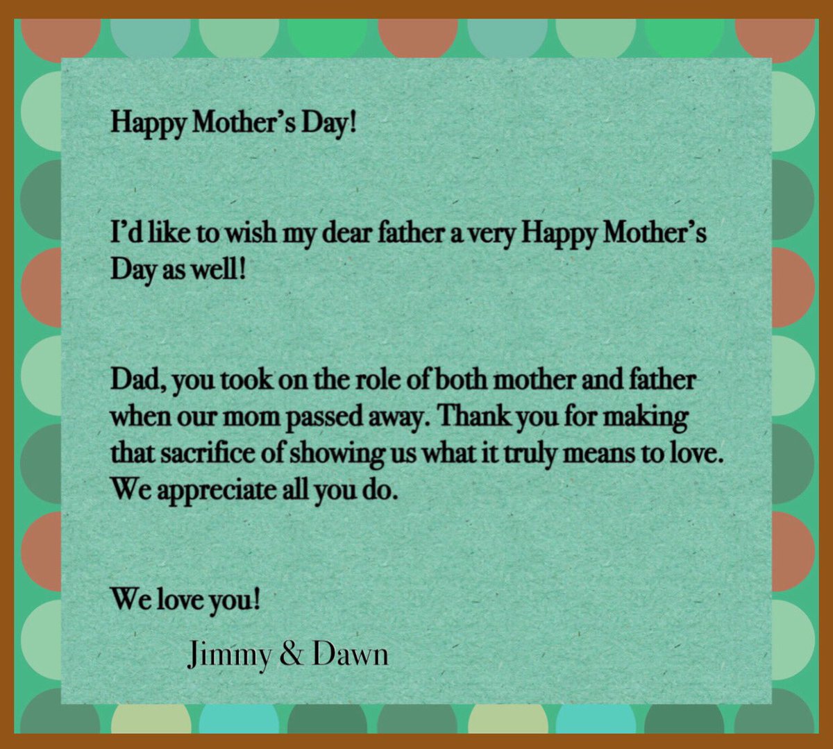 jimmy4nola's tweet photo. Happy Mother’s Day! https://t.co/czU3gwRCTc