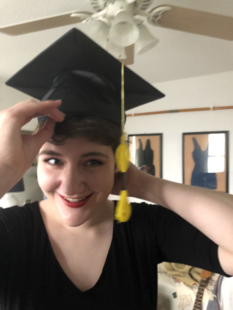 KirbieSondreal's tweet photo. So so grateful for the virtual graduation CGP put together this weekend (despite commencement’s indefinite postponement). Not quite how I imagined these 2 years to close but it was pretty perfect♥️ (also v thankful for my mom’s incredible tassel creating abilities🎓) https://t.co/BeT91os99h