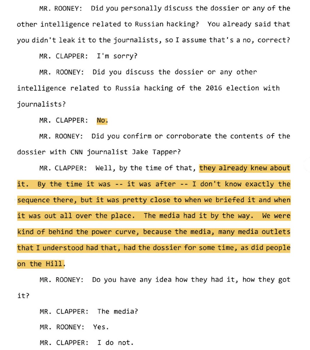 ROONEY: You leaked the Steele Dossier to The Liberal Media!CLAPPER: You're a low-rent Devin Nunes.ROONEY: Come on!CLAPPER: You finished yet, amateur?