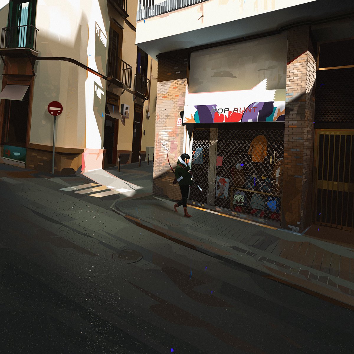 lingy000's tweet photo. small street one more. Sevilla again, guess which street is it? #painting #art #drawing #artist https://t.co/TSVqbUmK2Z