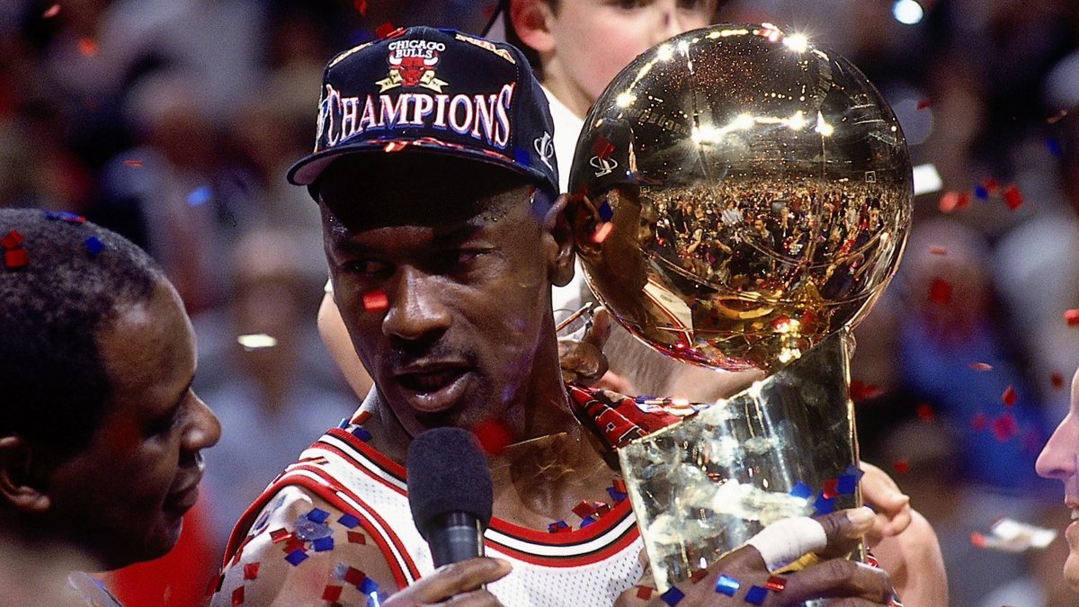 chicagobulls's tweet photo. The ultimate winner.

#TheLastDance https://t.co/CU7piwgJWQ