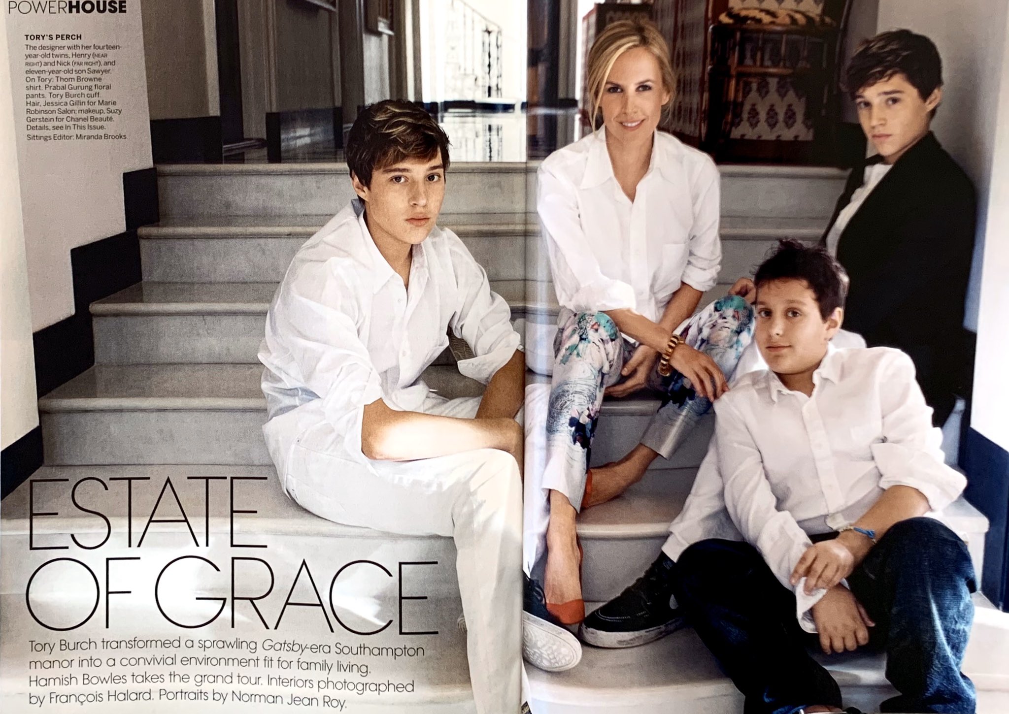 archivealive on Twitter "Tory Burch with her twins Henry & Nick, and
