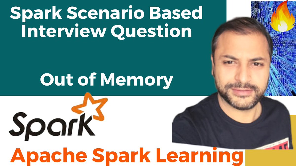 TechViresh's tweet image. #Apache #Spark Scenario based question , Handling and understanding #OOM- Out Of Memory issues:
youtube.com/watch?v=RDKAk0…
#BigData 
Do Like , Comment and Share the video, must subscribe to the youtube channel !!!!!