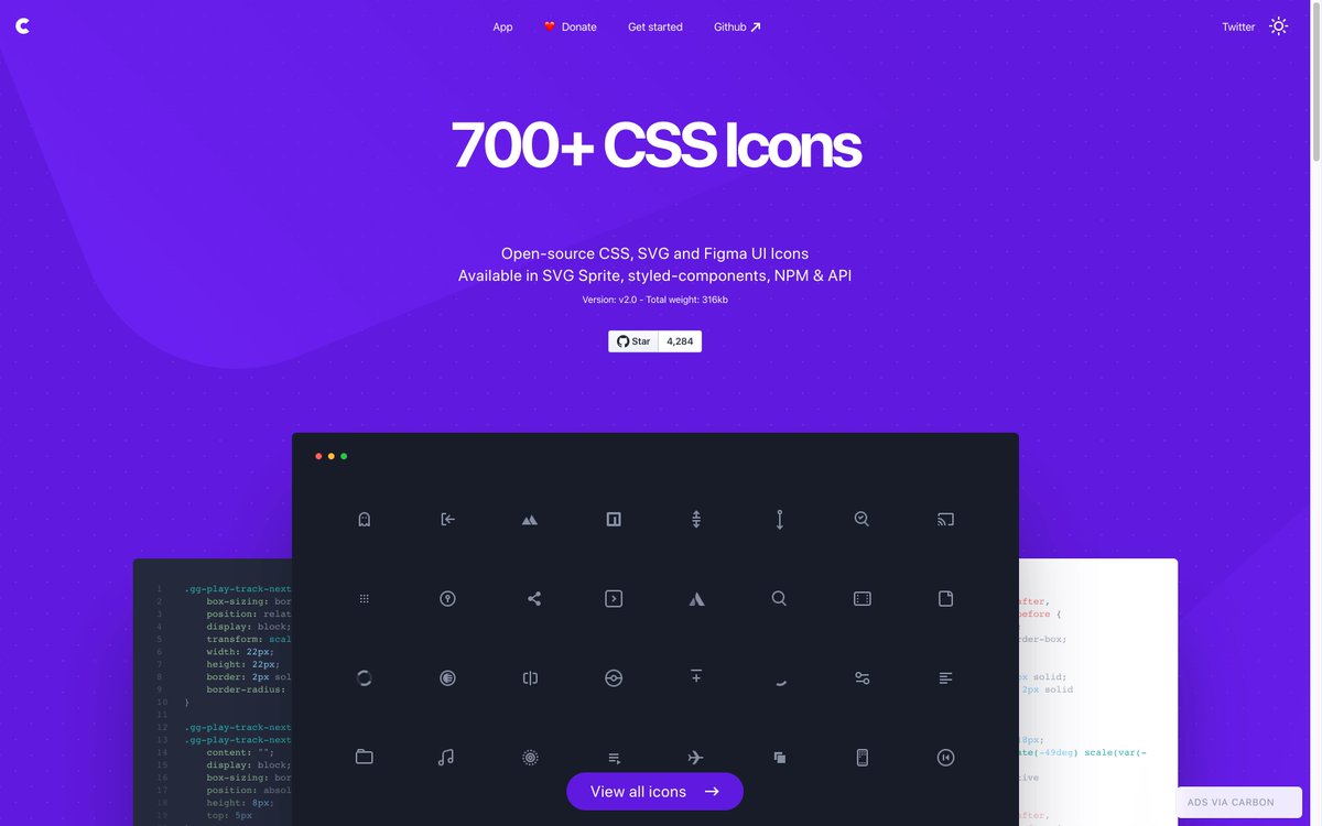 HarryLi0703's tweet photo. 新发现一个700+开源的CSS、SVG、Figma的UI图标库，GitHub上已经收获4284个Star，网站上可以直接下载.xd、.svg��.css、.scss、json等格式的图标，支持在线调整大小、改颜色、导出/复制CSS样式。

地址：https://t.co/Rf8HHQuGYh https://t.co/C80EiLwzuS