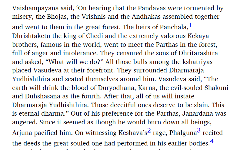 1. Krishna says Karna is evil along with Duryodhana and killing him and reinstating Yudhisthira is eternal Dharma2. Dhritrashtra says Karna is contemptible3. Says Karna is evil4. Karna is said to have limited intelligence