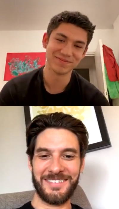 grishaspain's tweet photo. Archie Renaux junto al resto de miembros del cast en su directo de IG #shadowandbonechat https://t.co/otO3iVdNKg
