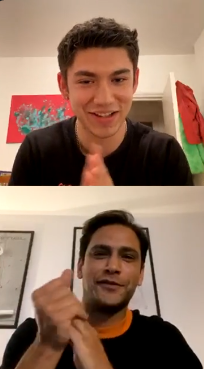grishaspain's tweet photo. Archie Renaux junto al resto de miembros del cast en su directo de IG #shadowandbonechat https://t.co/otO3iVdNKg