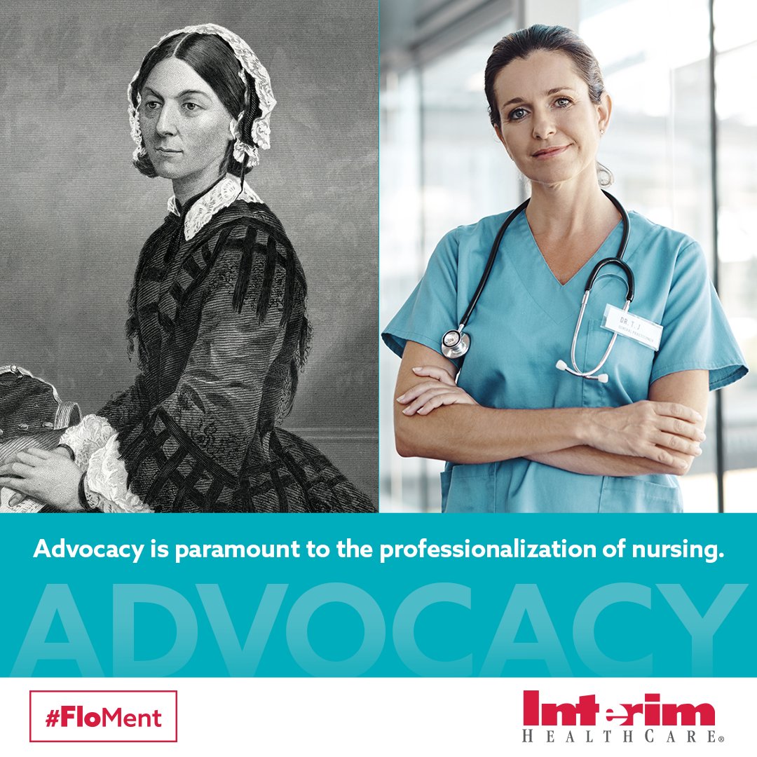 InterimHealth's tweet photo. Florence Nightingale was an advocate for nurses during her time—and it escalated the nursing profession to what it is today. How have you been an advocate for nurses? #nationalnursesday #nursesweek #FloMent https://t.co/uKUwVpkX9i