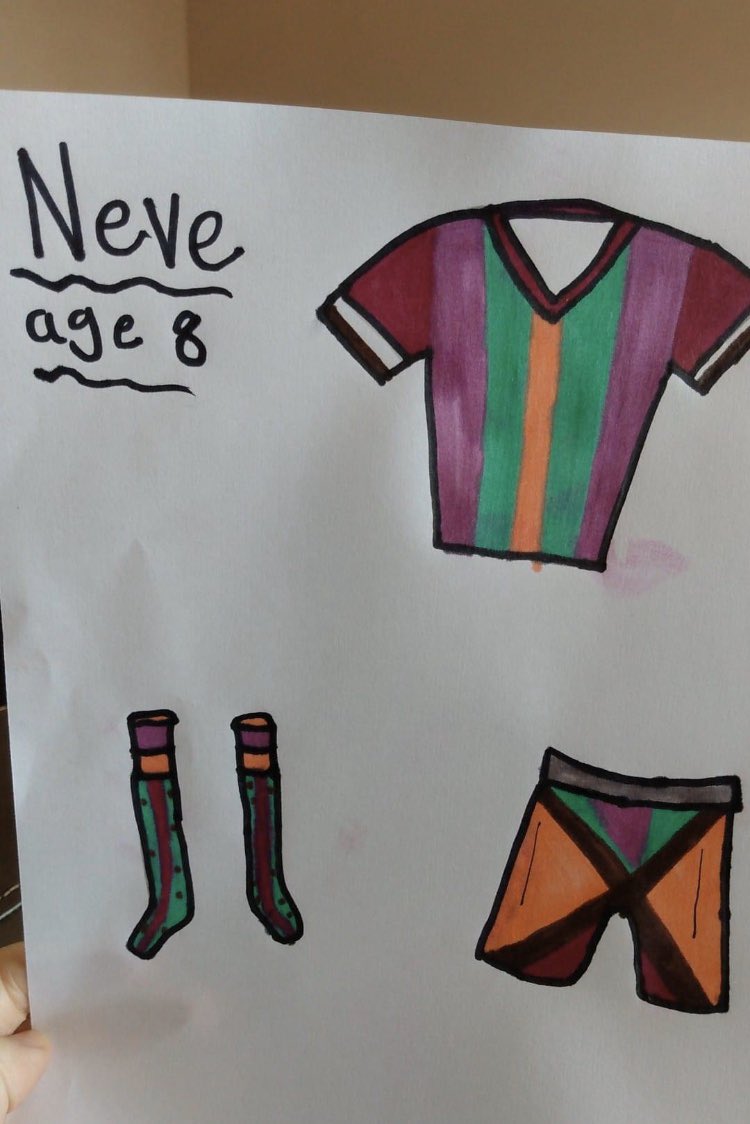 KillieTrust's tweet photo. Lovely colourful work from Neve on her kit 🌈🎨 Super stripes!
#killiekitcomp https://t.co/i5Y87Gk7ol