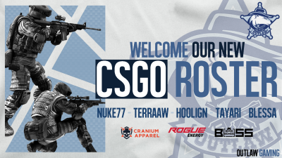 OutlawGaming_GG's tweet photo. Join us in welcoming our new NA roster! 
@csNuke77
@Terraaw3 
@hoolignFN 
@tayarics
@blessA_cs https://t.co/5mmOPUmB9j