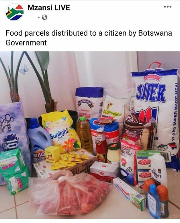 la_stephio's tweet photo. Voici le kit alimentaire que reçoit chaque citoyen du Botswana. Partagez ooh ! Abonnez-vous aussi. https://t.co/7Ka0lxEV7a