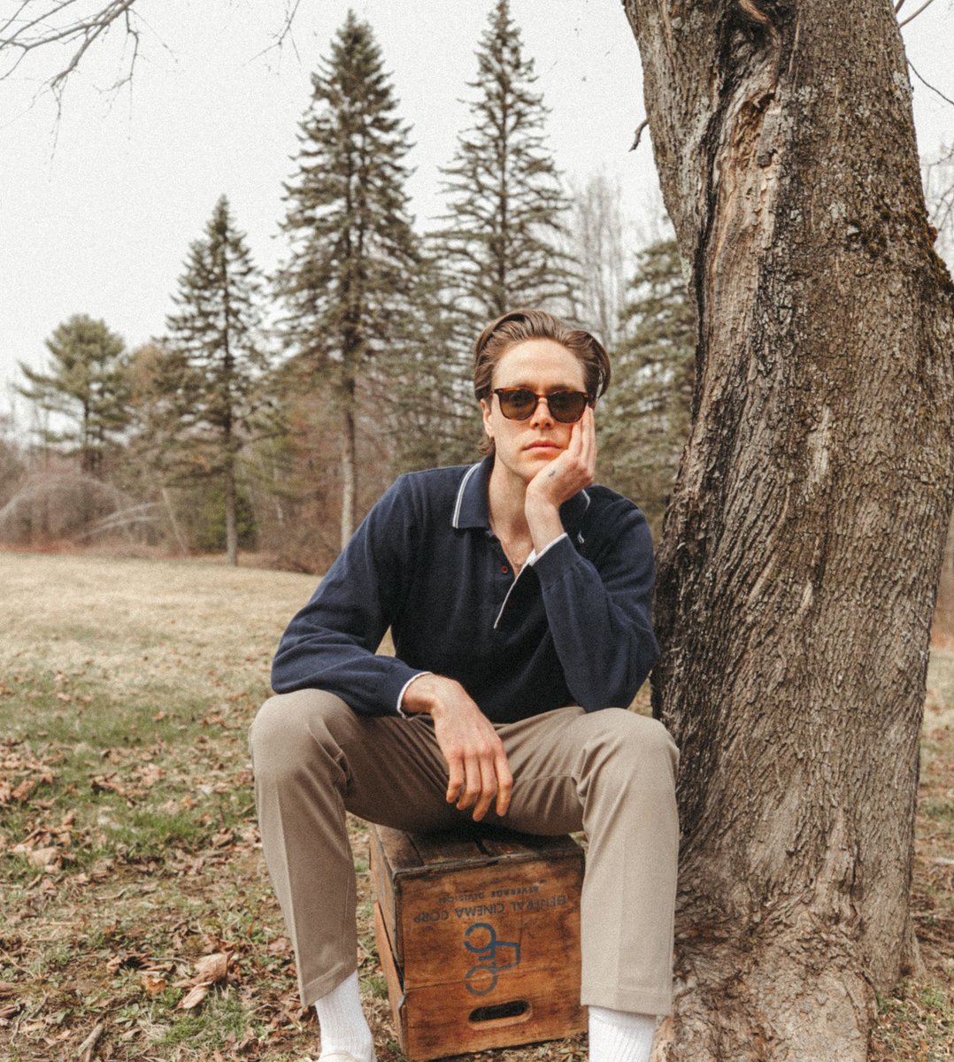 Photographer &amp; creator Drew Jessup @drewjessup taking a moment to ponder in style outside of his Maine home. #KREWEathome

Shop his look 🕶 buff.ly/2W4LjyR
