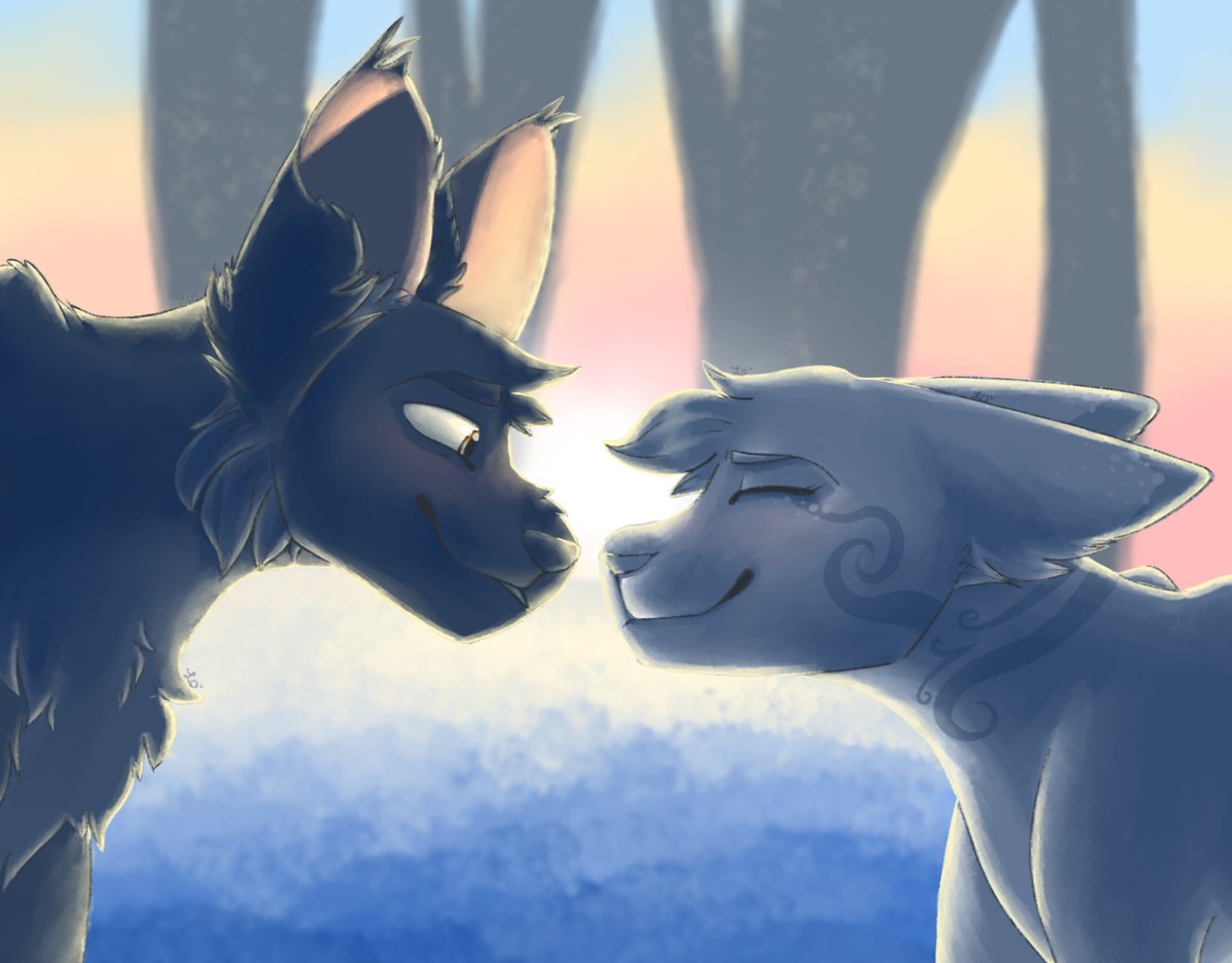 LiquidObso's tweet image. Greystripe and Silverstream

...can you tell I love Greystripe?
#warriorcats #warriorcatsart #art #digitalart