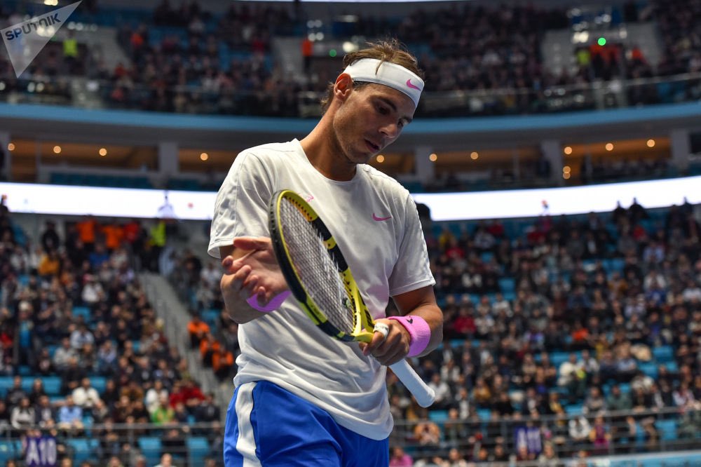 In October 24th, Rafa plays an exhibition match in Kazakhstan against Djokovic. He wins it 6-3/3-6/11-9 (super tiebreak).