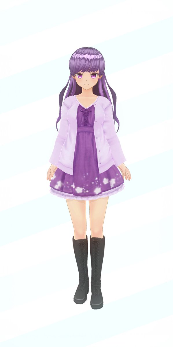 タカちゃん 初代 على تويتر 上着との再現は難しかったけどいおなと同じ紫のワンピースにしといたわ目つきはつり目なの キュアマカロン 琴爪ゆかり カスタムキャスト