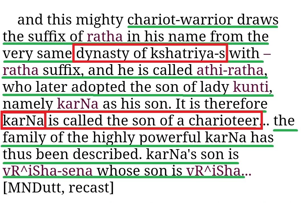 THIS is KARNA's family's lineage which also had ancestors like King Anga and Romapada.He was not brought up in poverty and he WASN'T a Nobody.He was the rightful heir of Anga.Duryodhana just fastened his coronation.His family was a Kshatriya (though his father was a Suta).