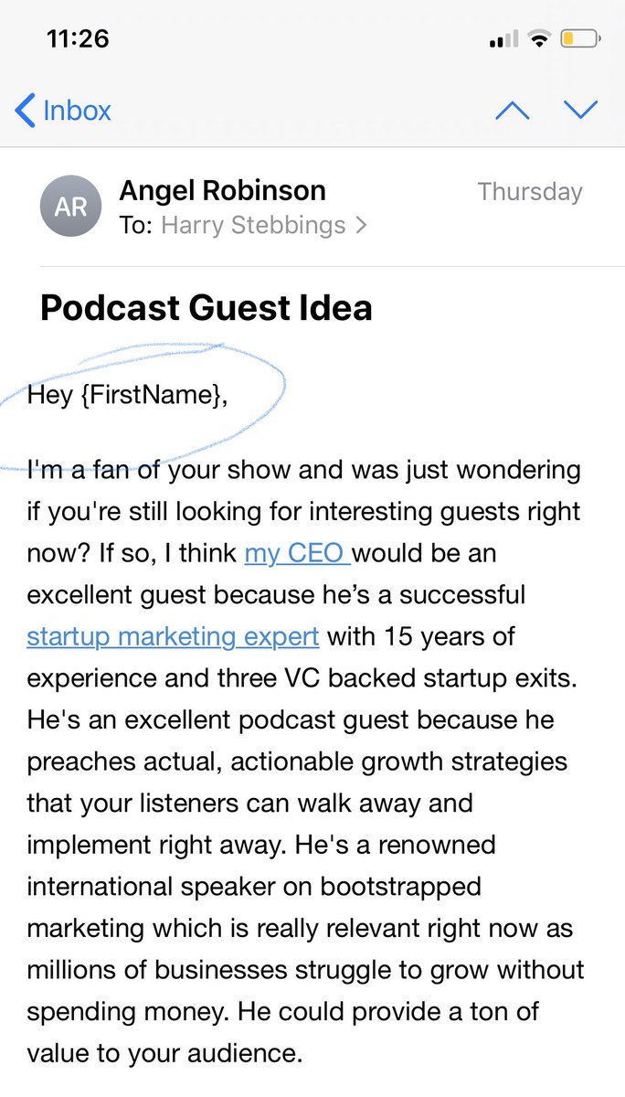 My word, sometimes PR teams really know how to charm you. 

(First name). 

Really?! 😬