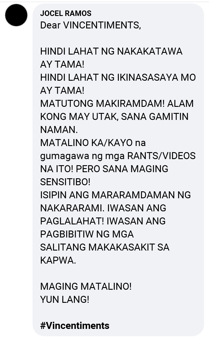 hey_itsviaG's tweet photo. Darryl Yap and Vincentiments,
You should read this. โค๏ธ
#AyuDamn
#Vincentiments
#DarrylYap
#Sakristan https://t.co/chuFABEUvs