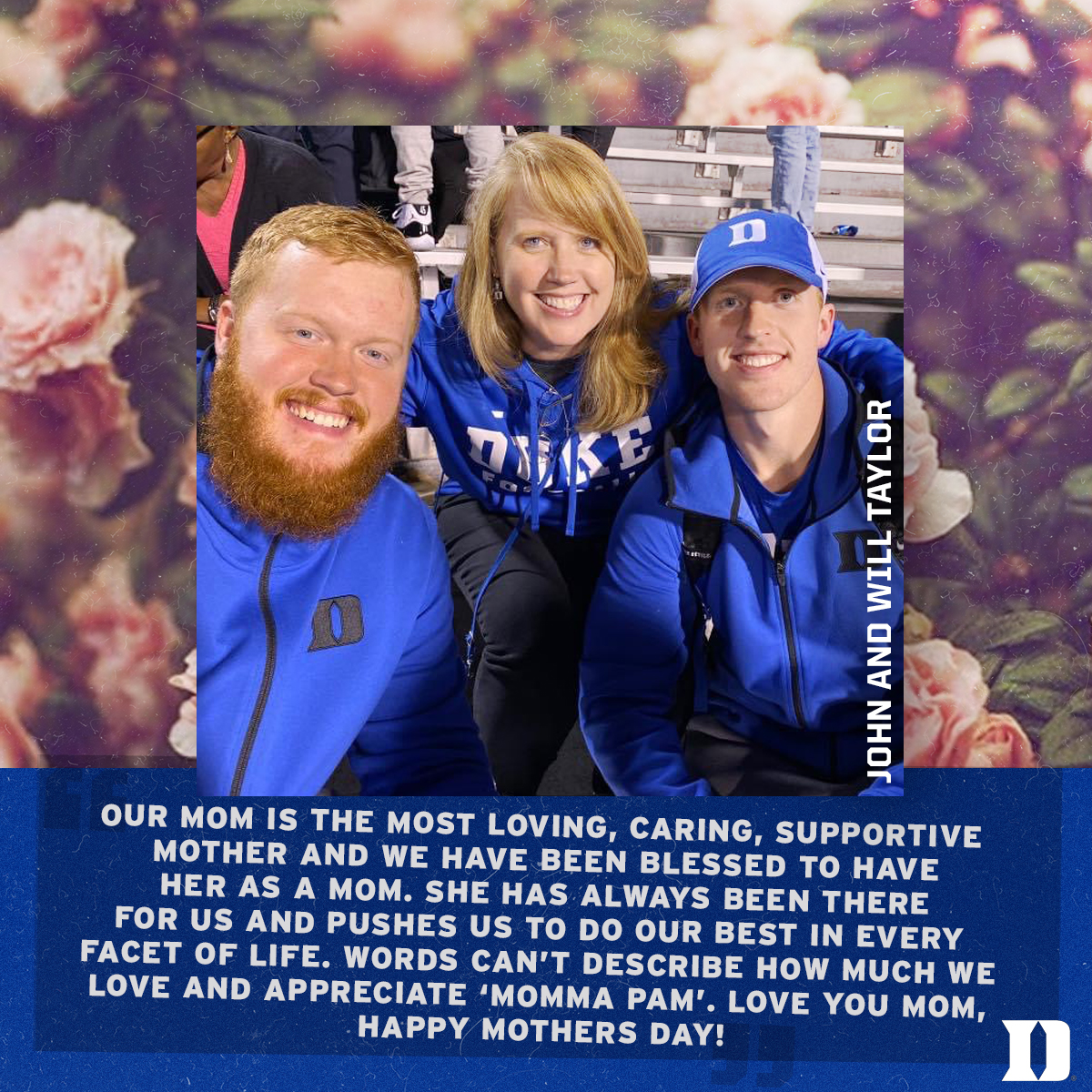Give it up one more time for all the moms out there, especially in the #DukeGang fam 🙌

#HappyMothersDay | #GoDuke