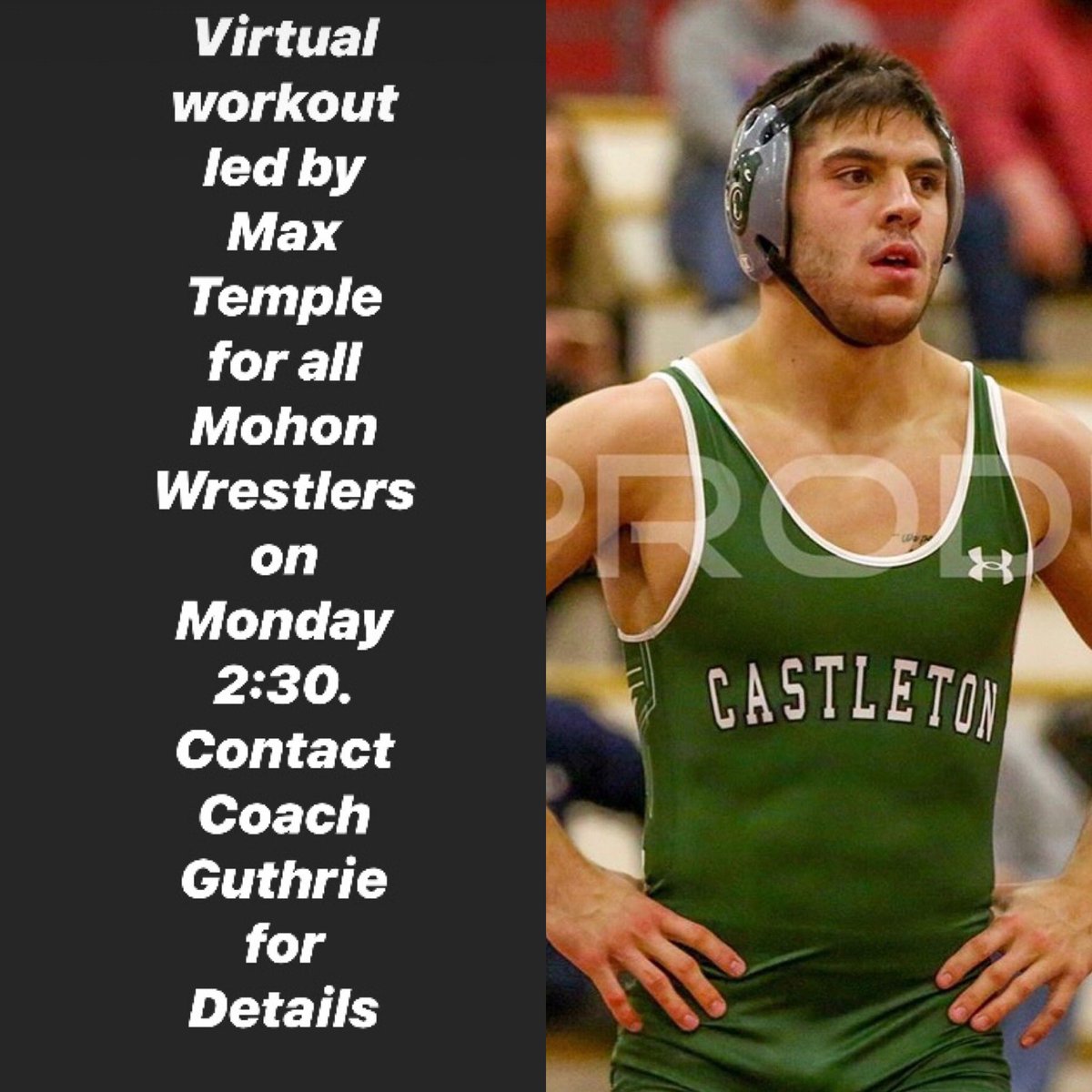 MohonWrestling's tweet photo. Practice tomorrow for all Mohon Wrestlers, Monday 5/11 2:30. Led by Max Tempel, State placer for Averill Park, and a D3 National Qualifier. You don’t want to miss this. Coach Guthrie will text the zoom meeting info to you. Contact Coach Guthrie if you need the info. #basementszn https://t.co/TDOUikwTEj