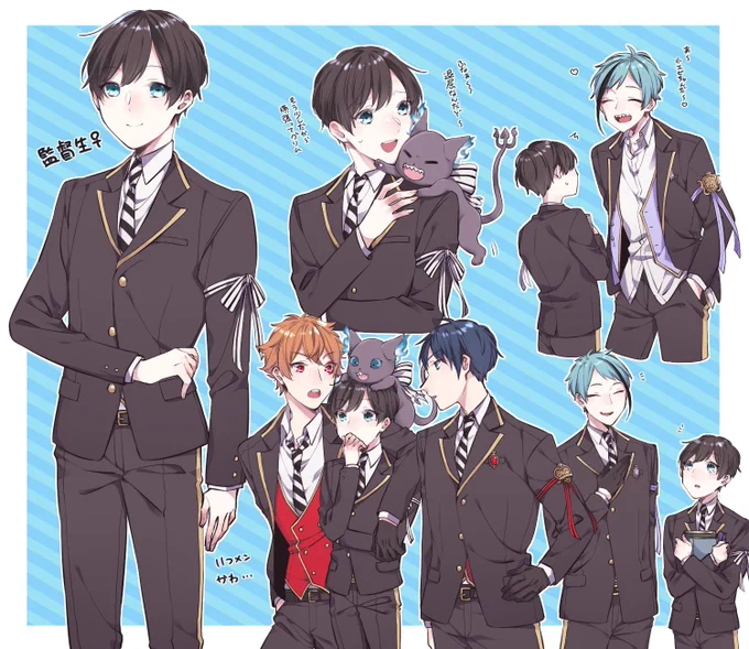 #創作監督生
我が家の監督生くんちゃん。なるべく無個性な感じを目指した。
一応男装女子ですが隠してはいないのでバレてもあんまり気にしない人です 