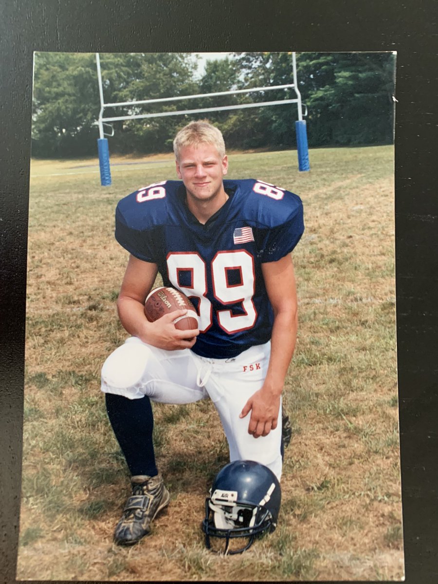CCPS_WHS_OWLS's tweet image. Flashback for Coach Bassler: Pics from HS and WVU. He was a 280lbs OT during his freshman year as a Mountaineer! Thought we would share! Thanks coach! #owpride he play WR and TE in HS. Go coach!