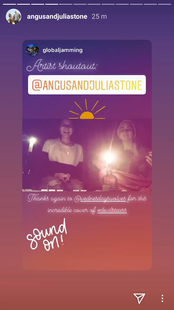 Wednesday's Wolves (@wedwolvesband) on Twitter photo Thank you <a href="/angusjuliastone/">Angus & Julia Stone</a> for sharing the vid we did for #GlobalJamming & #CollectiveAid 😍 we have been fans for years (at least a decade)! Thank you <a href="/angusjuliastone/">Angus & Julia Stone</a> for sharing the vid we did for #GlobalJamming & #CollectiveAid 😍 we have been fans for years (at least a decade)!