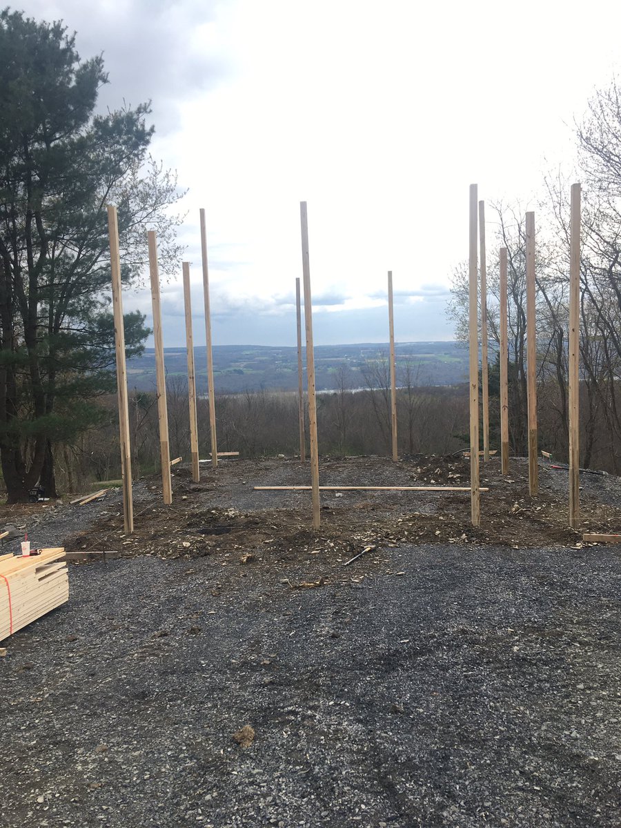 senecasolflx's tweet photo. Fox Den suite build is making progress.  #newbuild #polebarn https://t.co/bqkJr4F7pM