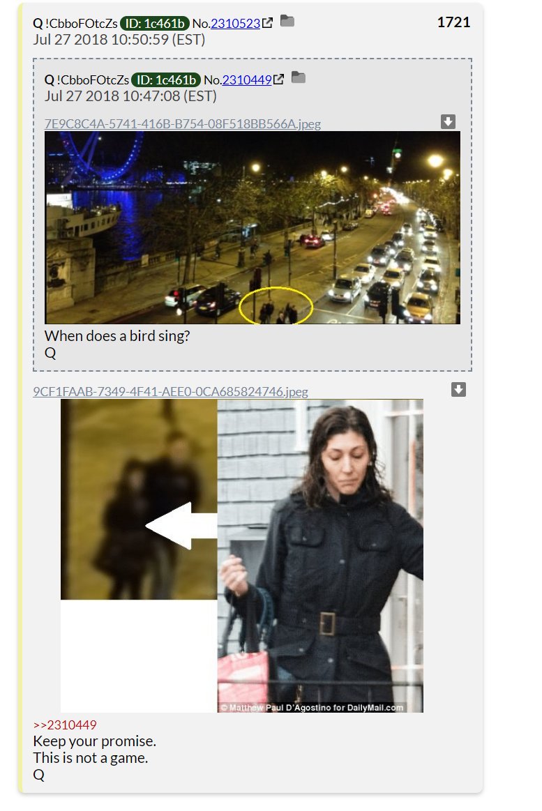 23) Or was Q referencing the time the NSA caught Lisa Page and her teammates in the crosswalk in London in December 2015? #Obamagate