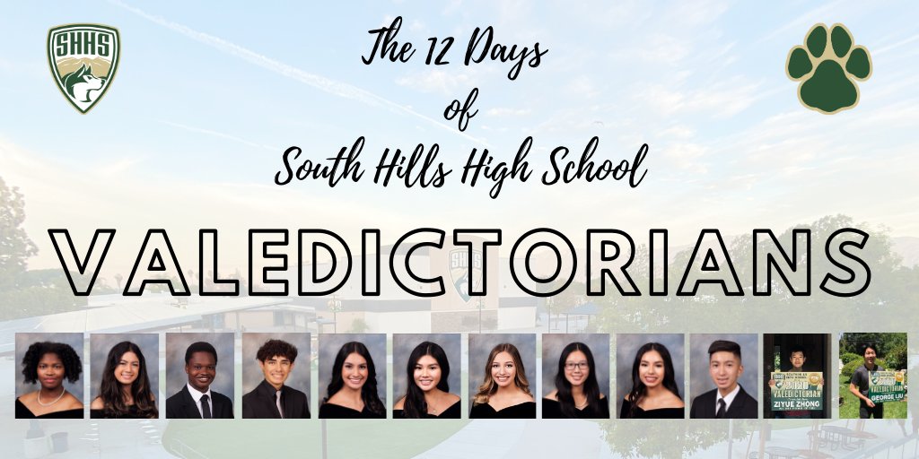 fighton4evr's tweet photo. I am excited to introduce the "12 Days of Valedictorians." The next 12 consecutive days will be dedicated to the 12 Valedictorians that spent the last four years at South Hills working to their absolute worth. Congrats to each of every one of you. https://t.co/pPdlDoYSJl