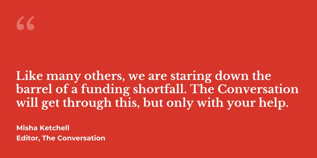 ConversationEDU's tweet photo. All @conversationEDU articles are written by academics + edited by a team of journalists. If you believe #Australia needs more news + analysis based on evidence, not alarm, donate today: https://t.co/XE1fXo47CZ #SupportTC #Week2
Words by TC editor @mishaketch π https://t.co/0j5GcNjTJX