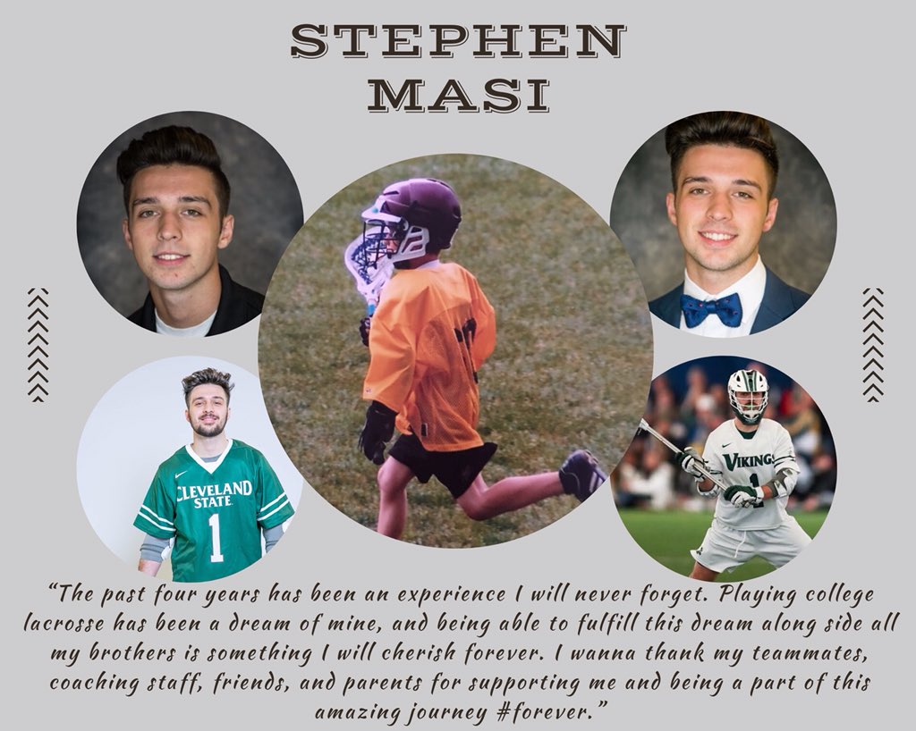 CSUVikingsLax's tweet photo. From #Precedent to #Forever - Tonight we salute Easton, PA native Stephen Masi! He finishes his career with 23 🎯&amp; 4 🍎 in 38 games. Stephen will continue on here at CSU, getting his MBA beginning this Fall! From all of Viking Nation, best of luck Stephen!

#BoyzIIMen | #govikes https://t.co/1Lq4HRAnvk