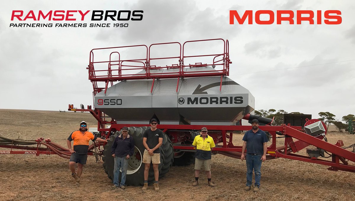 Ramsey Bros (@ramsey_bros) on Twitter photo Meet some more Morris Men!
It was upgrade time recently when long time customers J H McKenna & sons took delivery of their new 9550 Air Cart replacing their 8330 <a href="/Morris_Aus/">Morris Australia</a>. As always we appreciate the continued partnership.
#morris #aircart #morris9series #ramseybrosnew Meet some more Morris Men!
It was upgrade time recently when long time customers J H McKenna & sons took delivery of their new 9550 Air Cart replacing their 8330 <a href="/Morris_Aus/">Morris Australia</a>. As always we appreciate the continued partnership.
#morris #aircart #morris9series #ramseybrosnew