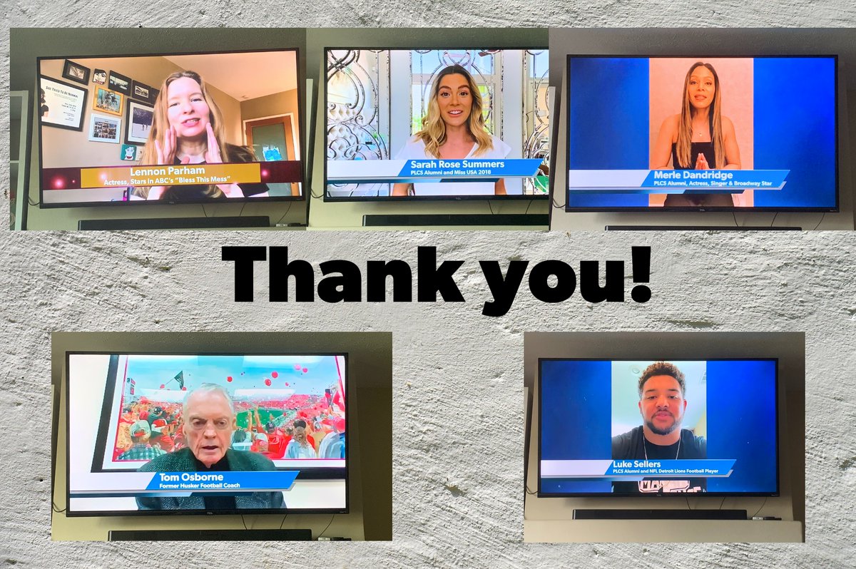 Thank you to the celebrities who gave kind &amp; heartfelt messages to PLCS seniors during their virtual graduations: Actresses <a href="/lennonparham/">baby angel</a> &amp; <a href="/MerleDandridge/">Merle Dandridge</a>. Former Miss USA @Sarahr_summers, NFL Detroit Lions <a href="/LSELLERS36/">Luke Sellers</a>, and former Husker Football Coach Tom Osborne. THANK YOU!