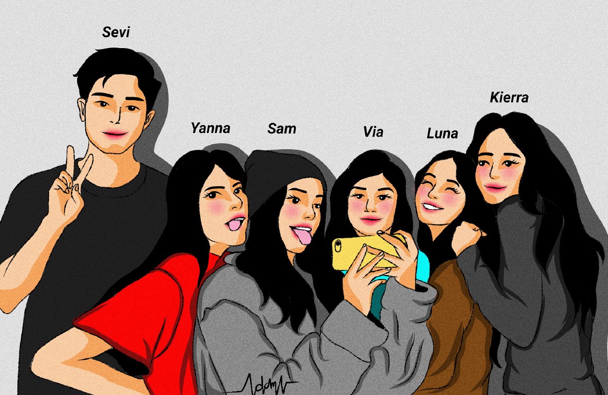 dommyy_'s tweet photo. University Squad! 4th fan art!✨✨

@4reuminct @gwyomi https://t.co/ojIxxYvWlz