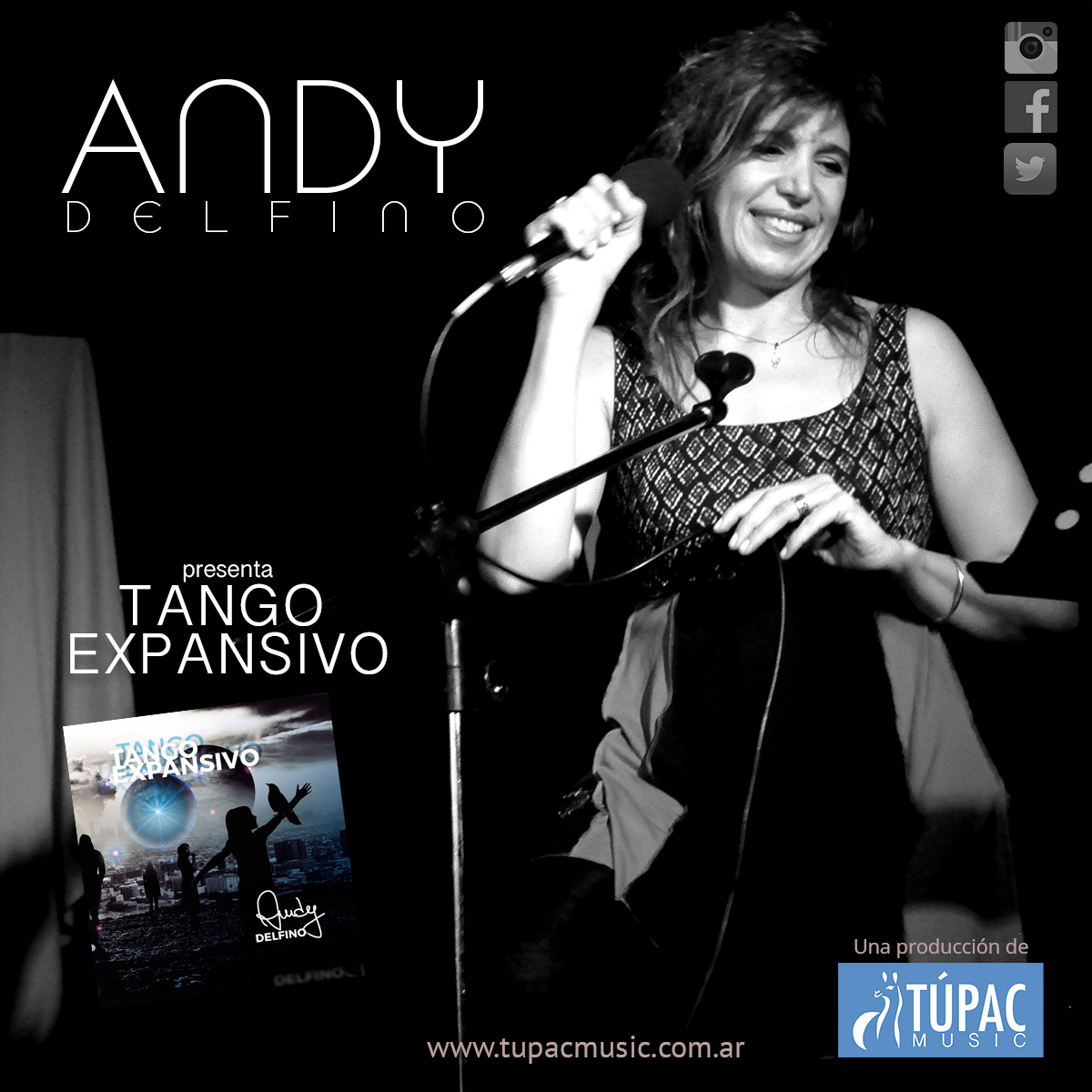 TupacMusicOn's tweet photo. La gran artista de música ciudadana ANDY DELFINO, presenta su album TANGO EXPANSIVO. Podes escucharla en Spotify: https://t.co/bEa314NTs8 Prensa Túpac Music https://t.co/0NThXYQdWR o llamanos a +54 9 11 5317-6973 https://t.co/BRDg54pEPv
