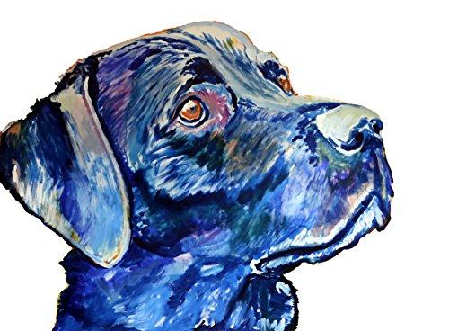 Labrador Gift, Lab Wall Art, Colourful Blue Labrador Wall Art Print, Labrador Mom, Lab Dog Decor Gift For Labrador Owner, Dog Painting, Abstract Lab Art oscarjetson.com/products/labra… #art