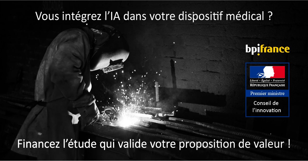 📣🧨Nous sortons avec <a href="/Bpifrance/">Bpifrance</a> un appel destiné à soutenir l'évaluation des dispositifs médicaux à base d'IA :
- Jusqu'à 500K€ d'aide
- Pour des technologies matures prêtes à être évaluées
- Clôture de l'appel 1er décembre
Toutes les infos sur le site🔽
bpifrance.fr/A-la-une/Appel…