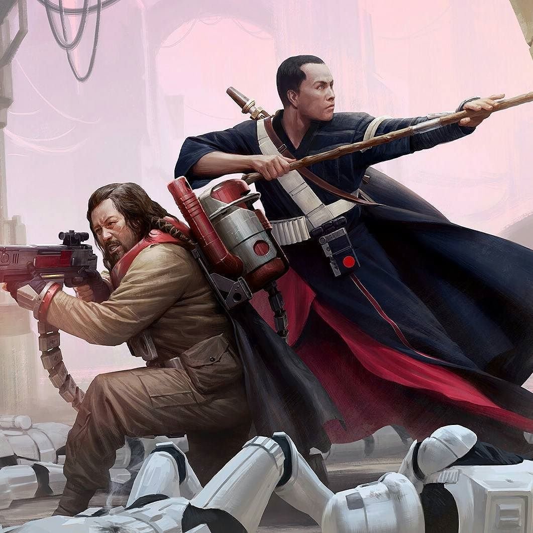 This spirituality is seen not only in the kyber pendant she passed on to Jyn, but in the Jedha scarlet vestments she now dons.Yup. she wears the Red Sash of the Enlightened, like Chirrut. I wonder if this is a nod to her early conception as a fugitive Jedi.