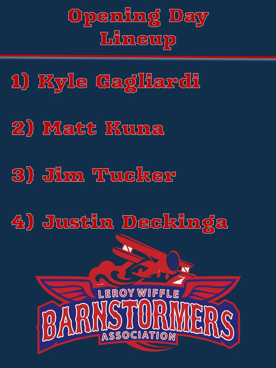 We are less than 24 hours away from Opening Day! Here’s our Lineup for tomorrow!#thatsBS