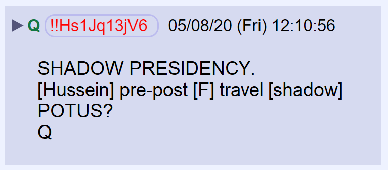 32) Why did Obama travel to the same places both before and after Trump's official visits?F = foreign.  #Obamagate