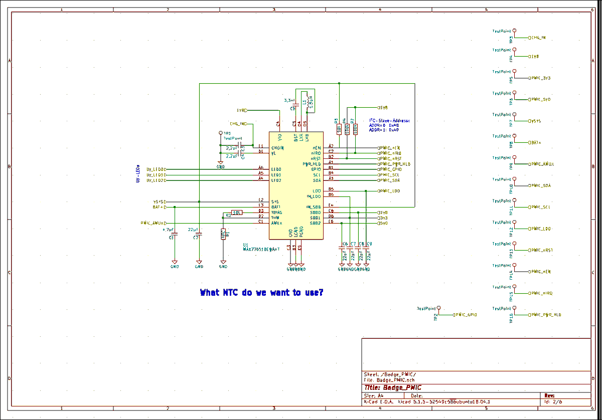 March 9: The schematic of the (yet unnamed) bottom board of the  @card10badge starts to resemble its final form. Not much to say for the layout yet...