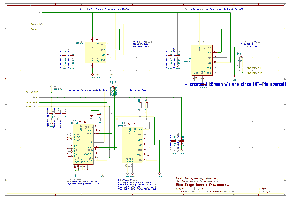 March 9: The schematic of the (yet unnamed) bottom board of the  @card10badge starts to resemble its final form. Not much to say for the layout yet...