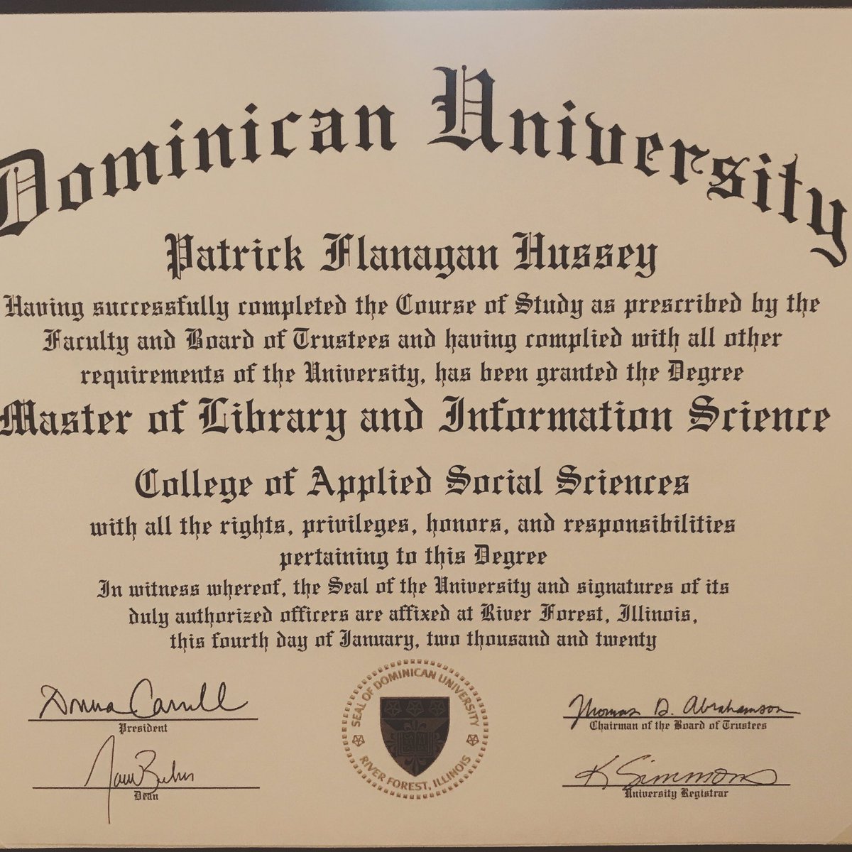 PatrickHussey_'s tweet photo. Today would’ve been commencement for me as I completed my Master’s in Library and Information Science program at #dominicanuniversity Today is also #mothersday so this degree and day mean more. My mom brought me to the library when I was younger. I know she’s smiling today https://t.co/XUdaelVPCN
