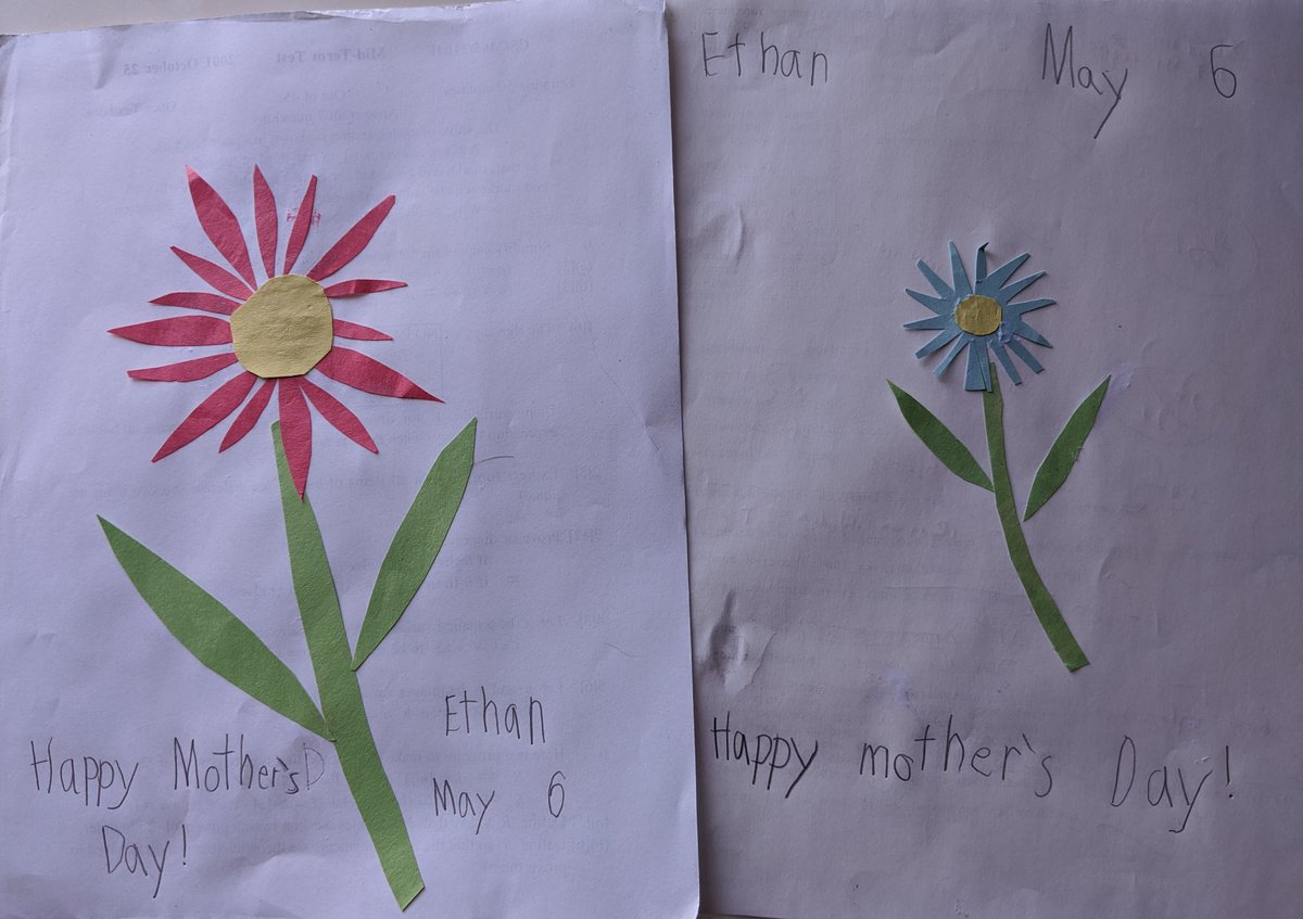 _MsLiang_'s tweet photo. Reading a book about Mother's Day online, finding words within the phrase "Mother's Day" and making art for our moms! #EngagedAndLearning #Kindergarten #Literacy #Love https://t.co/zbssq5nWBD