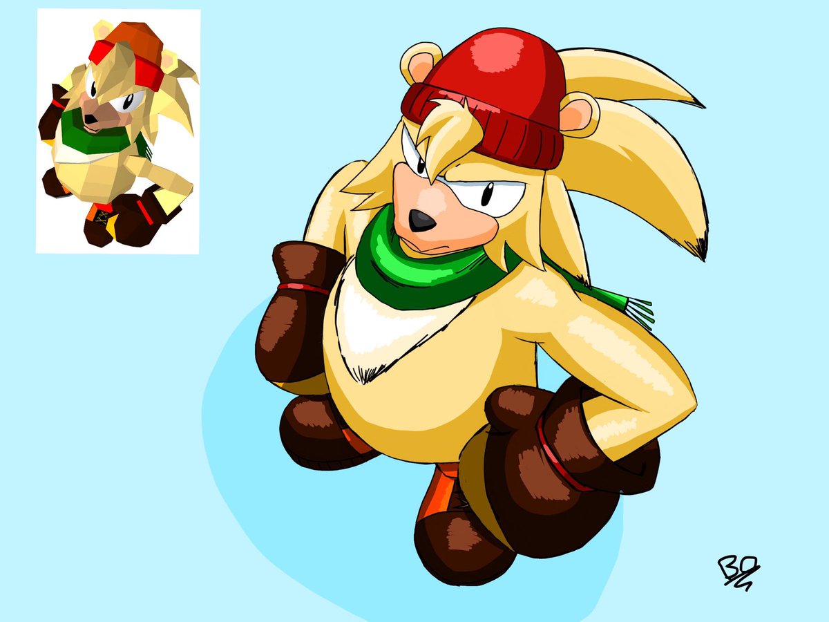 gingerswag129's tweet photo. Found this challenge from a friend. Here’s a #RenderRedraw of Bark the Polar Bear! https://t.co/lTNfqy3r0O