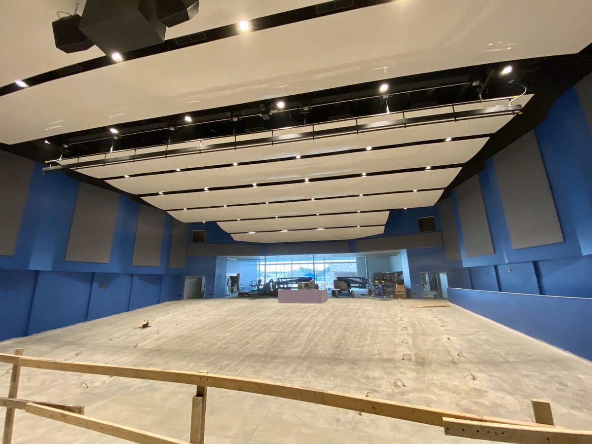 New auditorium at RHS is coming together nicely!  #silverlinings #reverepride