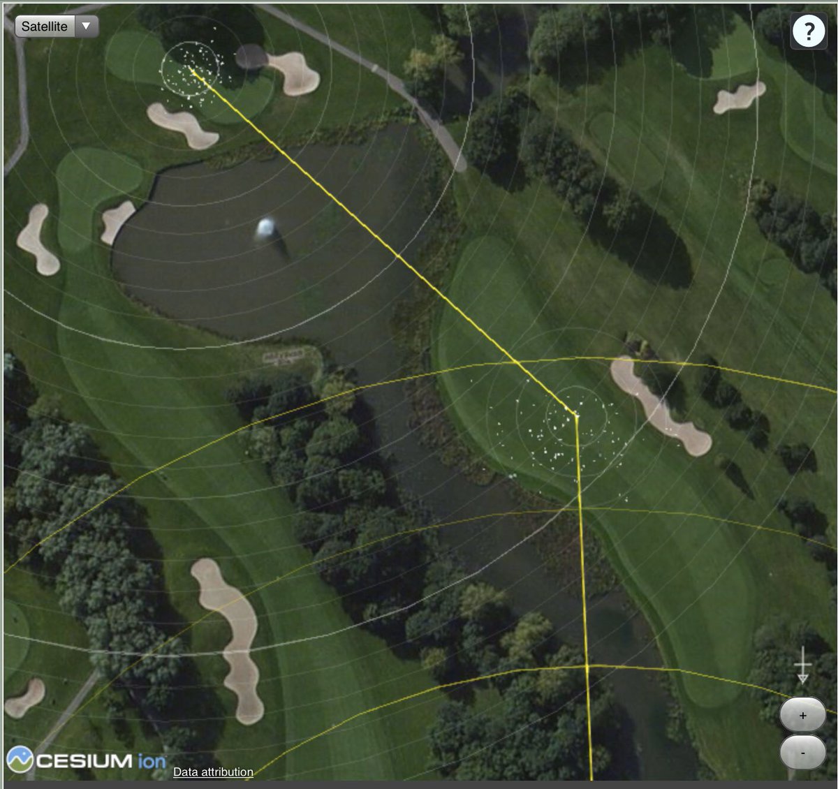 ProVisualizer's tweet image. 18 on the famous Ryder Cup course at The Belfry . A great example of how ProVisualizer can help you choose the correct line off the tee and likely dispersion plus yardage into the green then integrates with google earth for the ground view? #provisualizer
