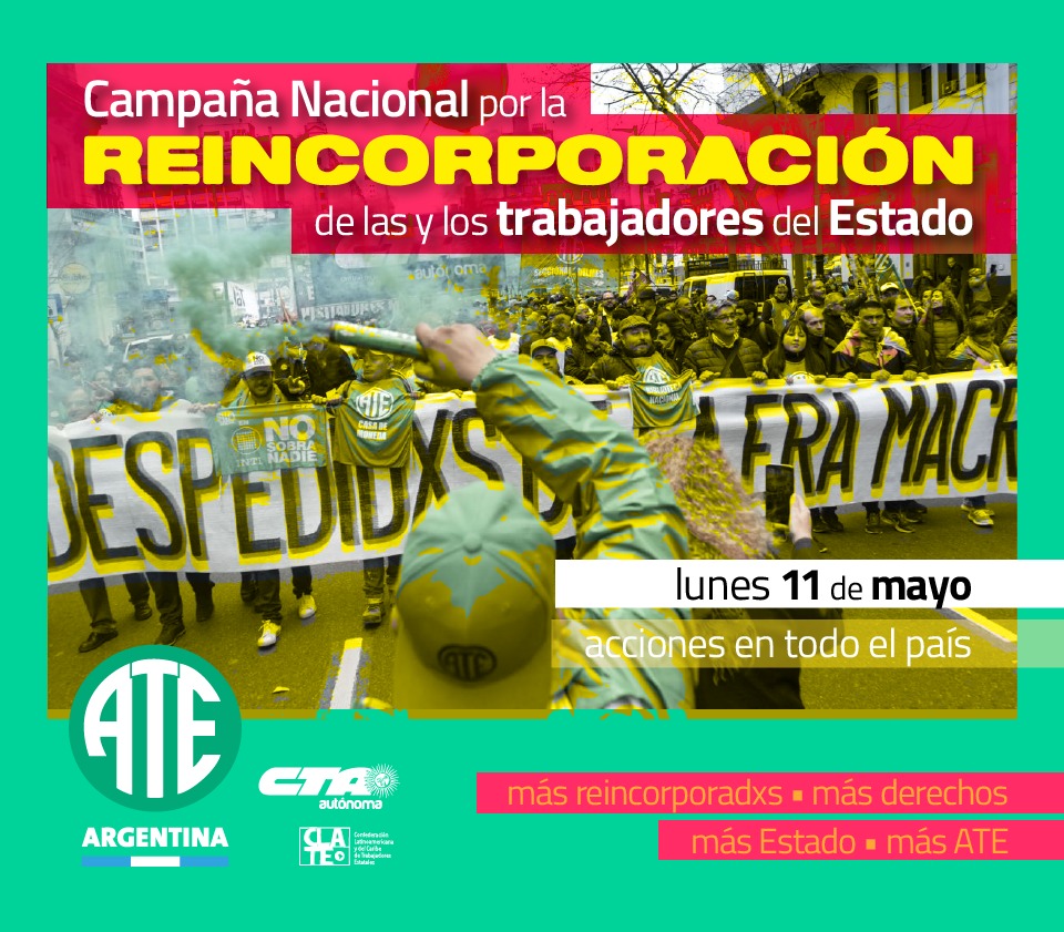 ate_saf's tweet photo. ATE SAF se suma a la campaña nacional de ATE y EXIGIMOS LA REINCORPORACIÓN YA de todxs lxs despedidxs durante el Macrismo en la Secretaría de Agricultura Familiar @alferdez @LEBasterra @SantiCafiero @SergioMassa @CFKArgentina @ateprensa @SecGremialAte https://t.co/yYVPI364NQ