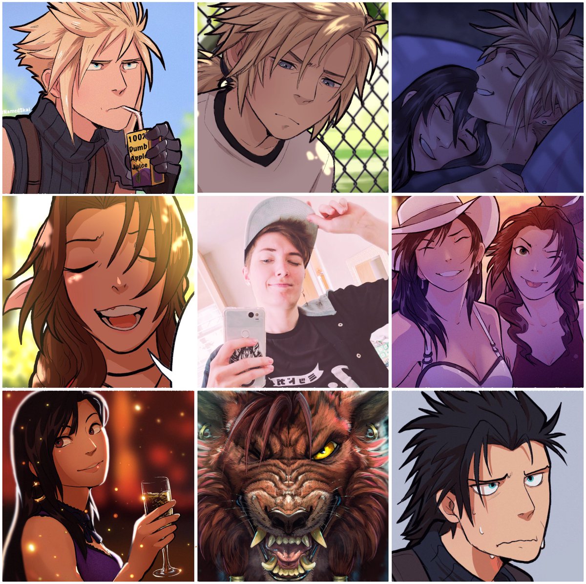 Using this #artvsartist2020 meme to introduce myself here to newcomers!
Hi! I'm Zack, I'm a full time freelance artist from England and welcome to my fanart twitter! Right now I've been catapulted back into FF7 hell and loving it. Nice to meet you!